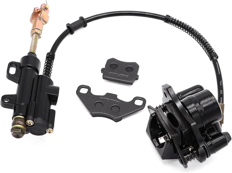 Ingoulut Rear Brake Master Cylinder Caliper Assembly for 50cc 70cc 90cc 110cc 125cc Chinese ATV Quad Replacement for Taotao Boulder B1 Coolster 3050HD - Image 1